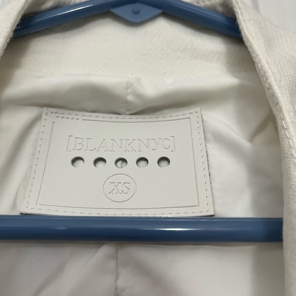 Blank NYC Anthropologie White Moto Jacket Asymmetrical Double Zipper XS Women’s - Picture 3 of 11
